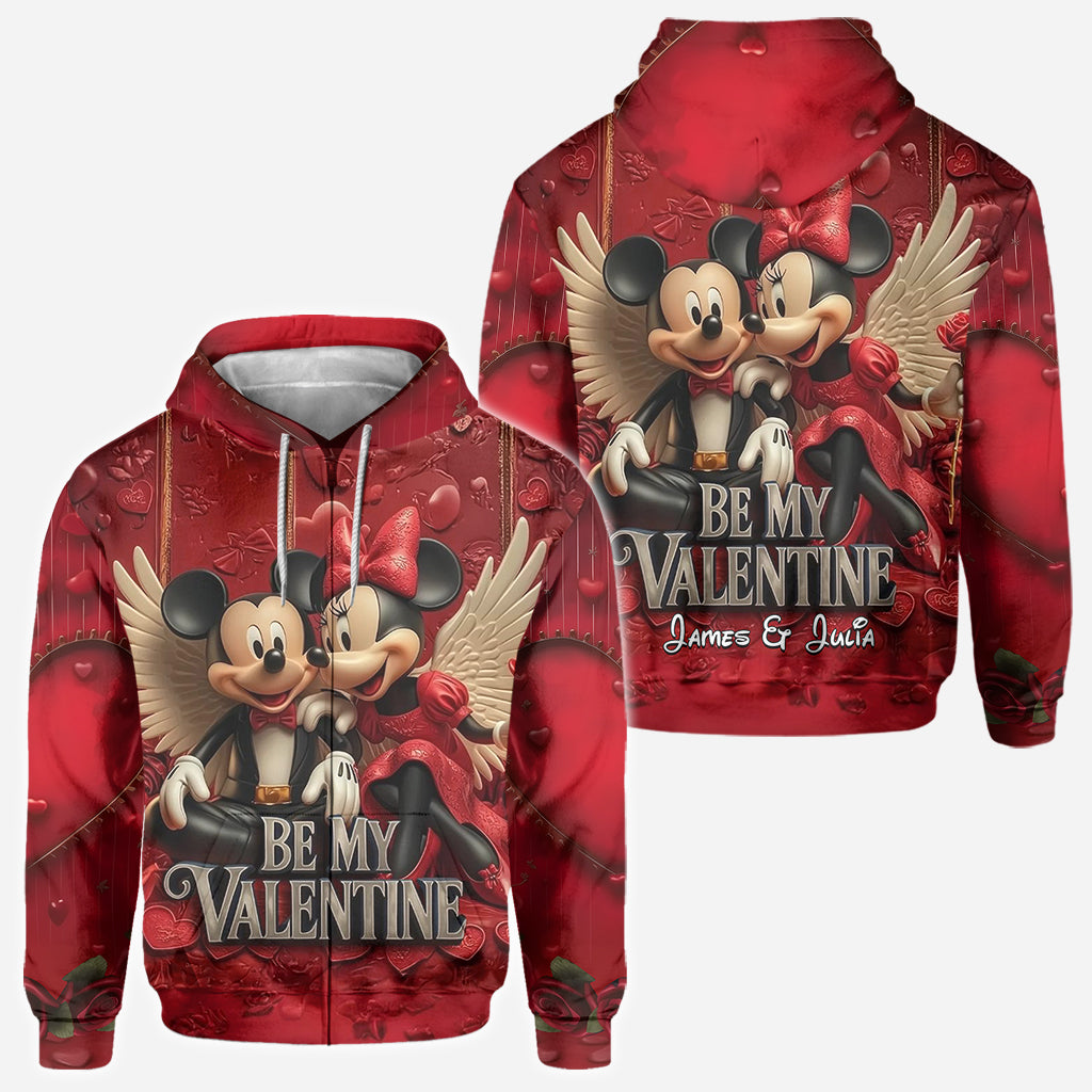 Personalized Valentine Mickey & Minnie All Over Shirt for Couples All Over Shirt GradoCreations