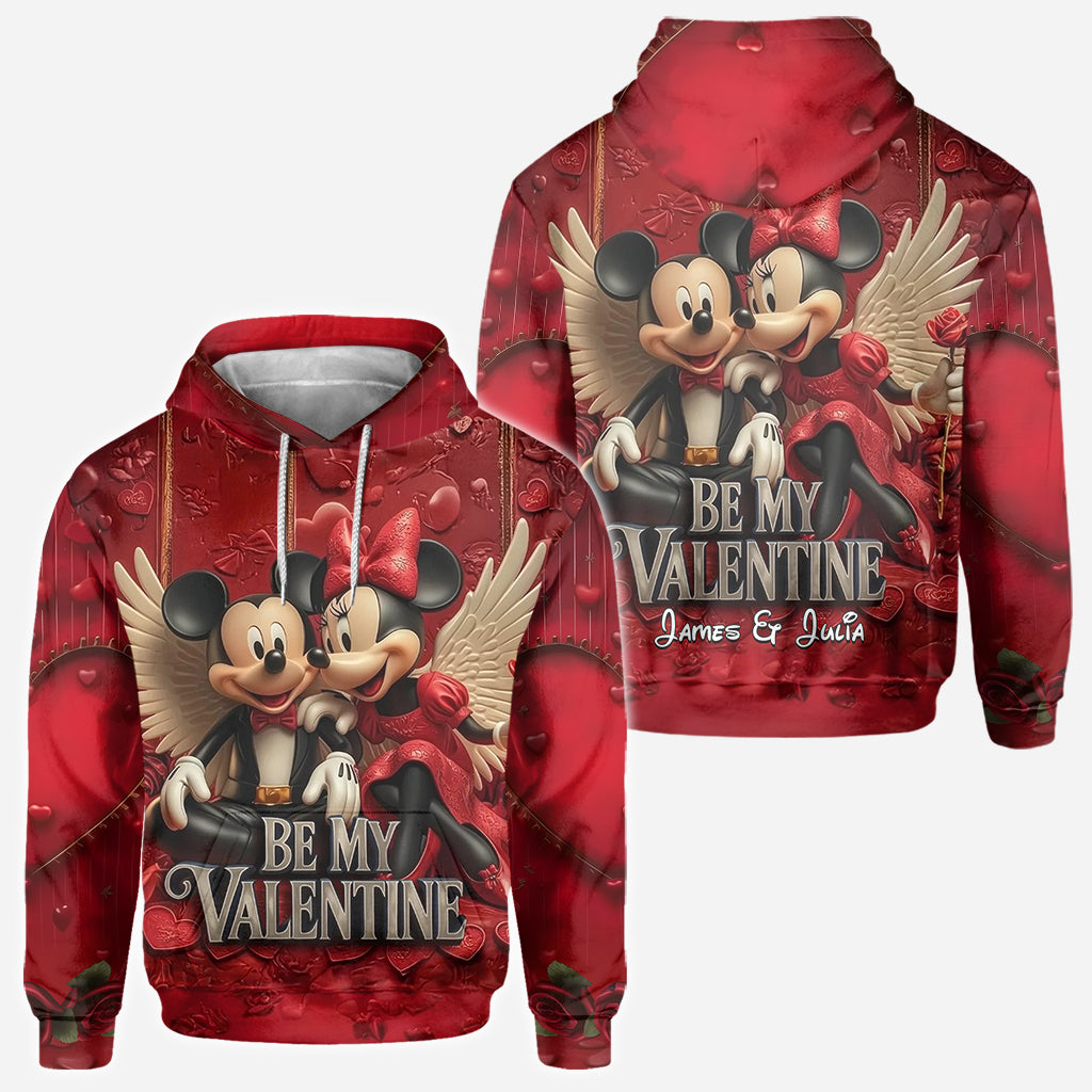 Personalized Valentine Mickey & Minnie All Over Shirt for Couples All Over Shirt GradoCreations