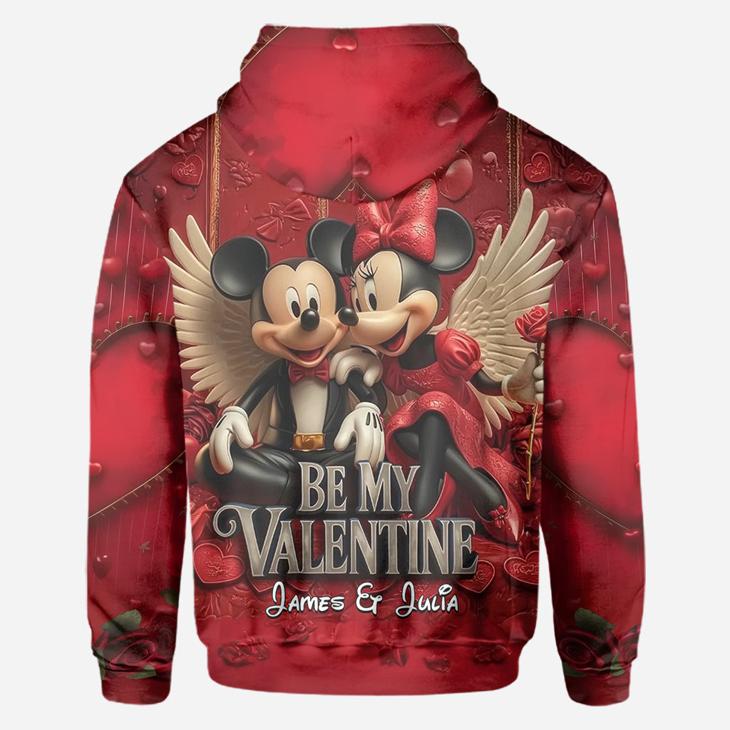 Personalized Valentine Mickey & Minnie All Over Shirt for Couples All Over Shirt GradoCreations