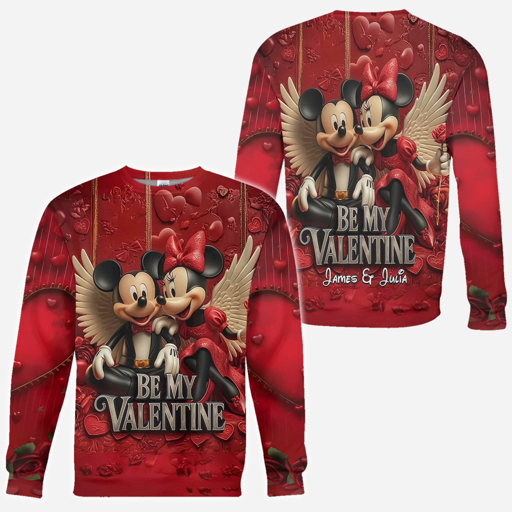 Personalized Valentine Mickey & Minnie All Over Shirt for Couples All Over Shirt GradoCreations