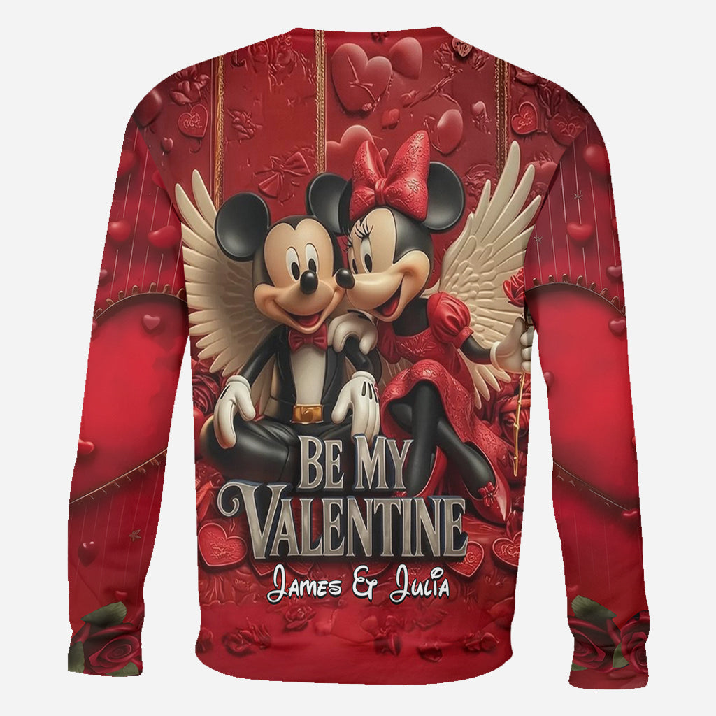 Personalized Valentine Mickey & Minnie All Over Shirt for Couples All Over Shirt GradoCreations