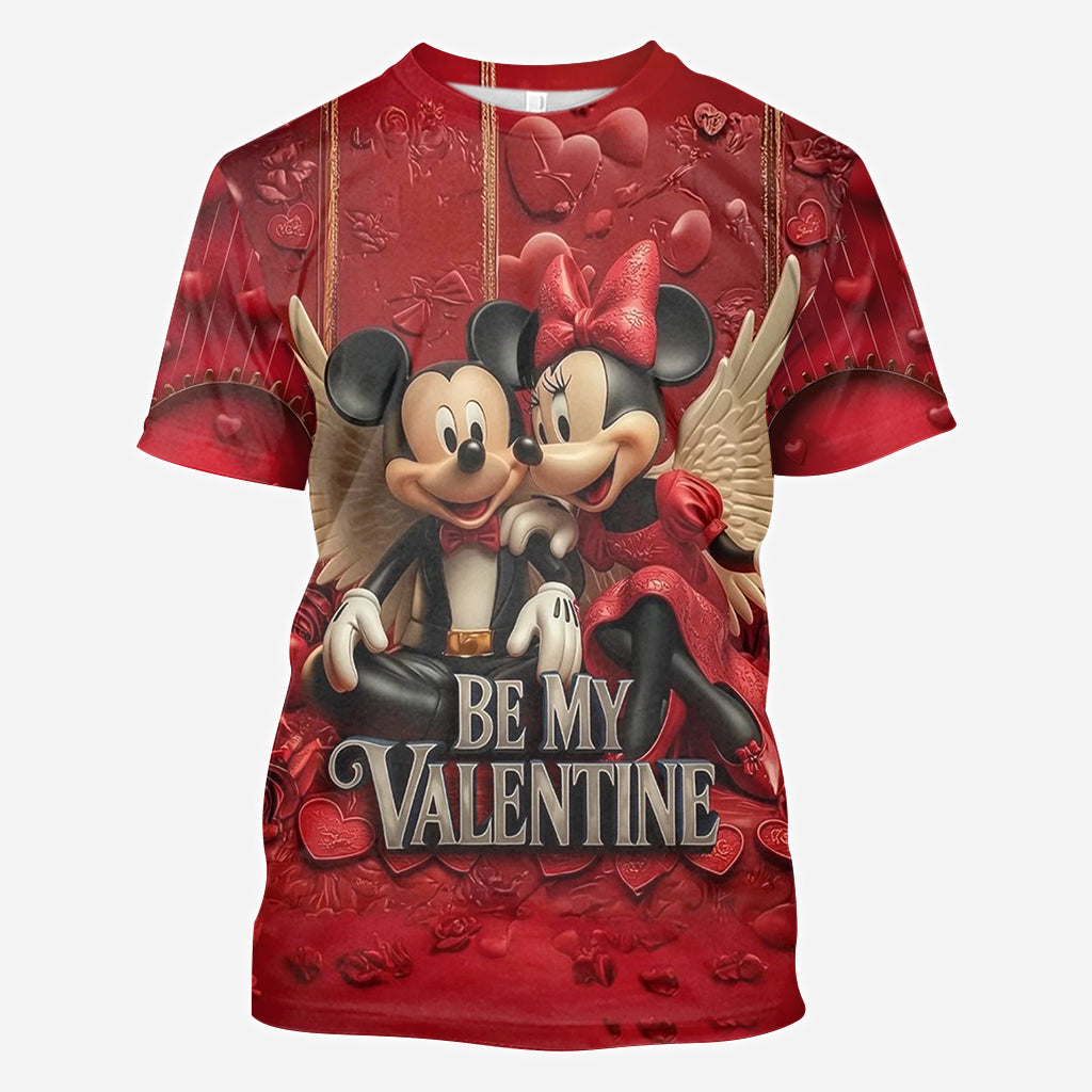Personalized Valentine Mickey & Minnie All Over Shirt for Couples All Over Shirt GradoCreations