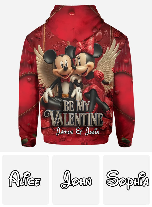 Personalized Valentine Mickey & Minnie All Over Shirt for Couples All Over Shirt GradoCreations