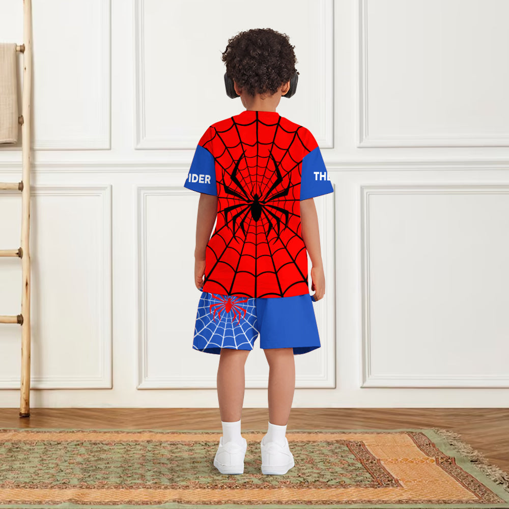 Personalized Spider Alphabet Kids T-Shirt & Shorts Set Kid T-shirt & Shorts GradoCreations