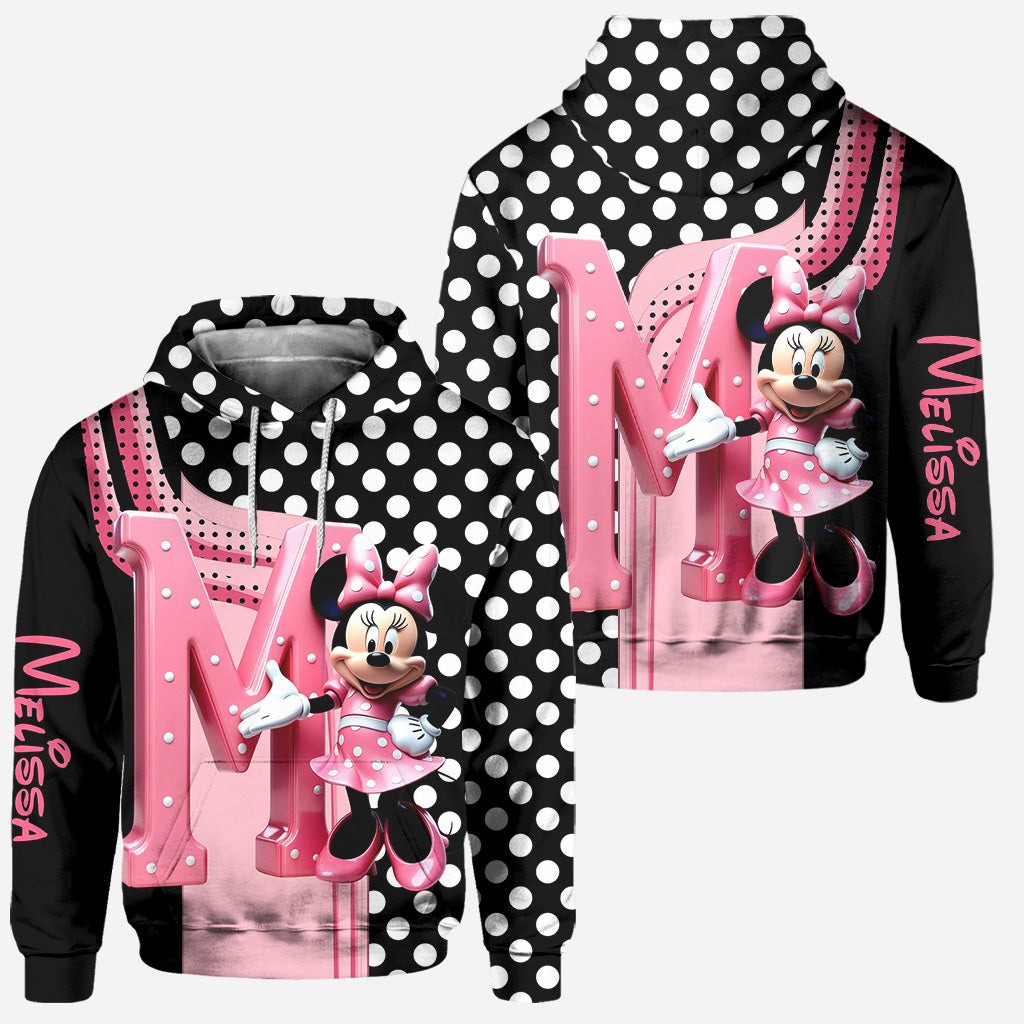 Personalized Pink Mouse Hoodie & Leggings Set for Girls Hoodie & Leggings GradoCreations