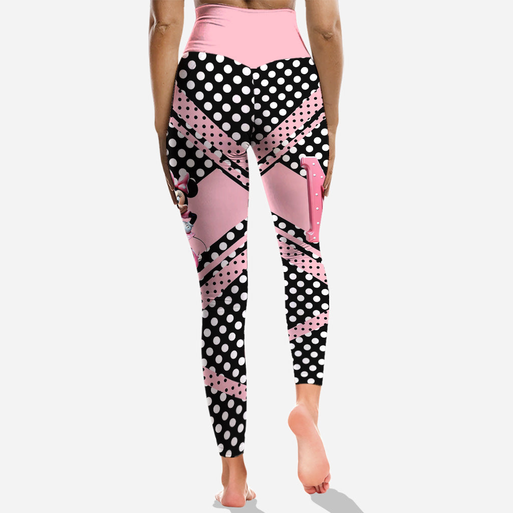 Personalized Pink Mouse Hoodie & Leggings Set for Girls Hoodie & Leggings GradoCreations