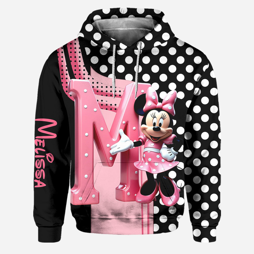Personalized Pink Mouse Hoodie & Leggings Set for Girls Hoodie & Leggings GradoCreations