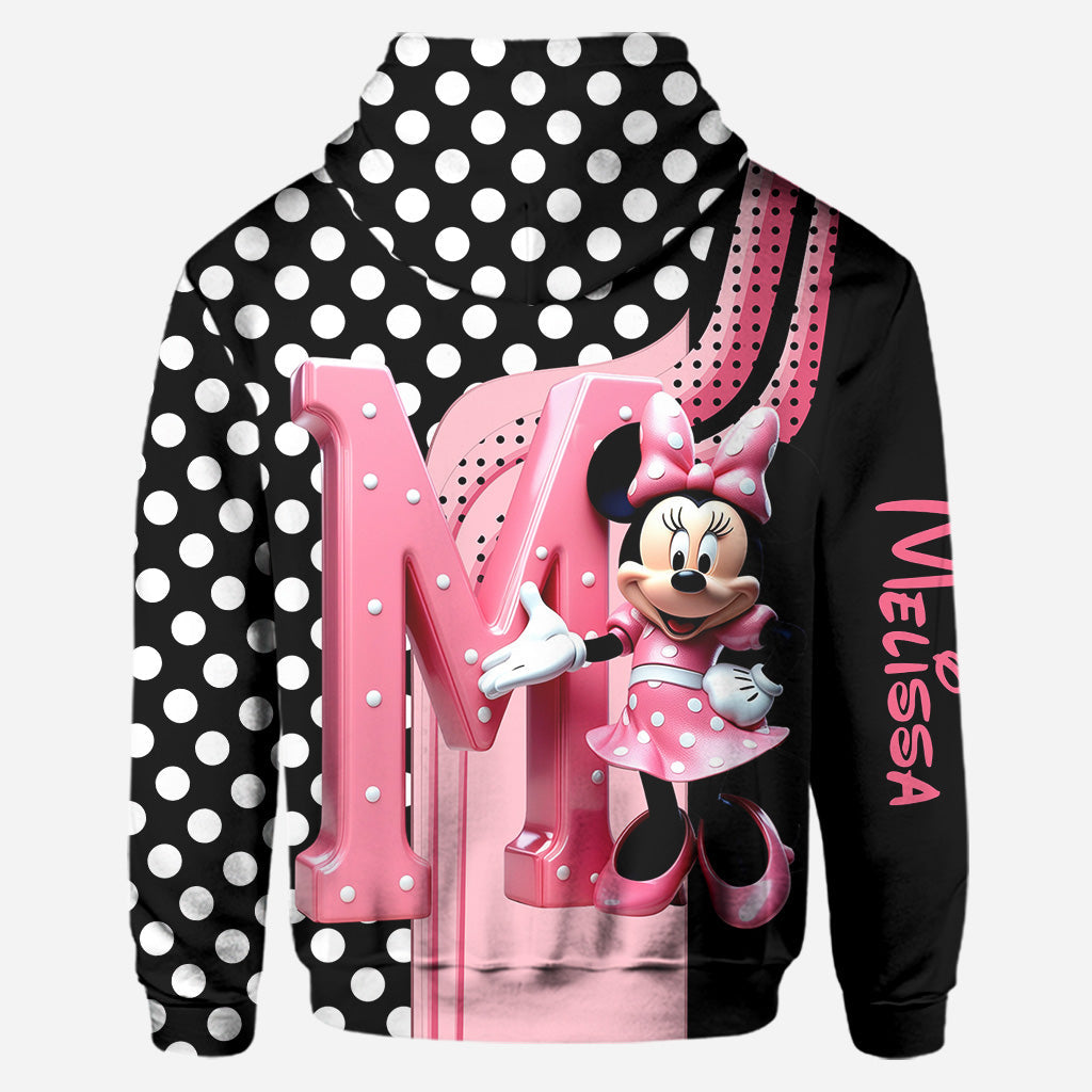 Personalized Pink Mouse Hoodie & Leggings Set for Girls Hoodie & Leggings GradoCreations