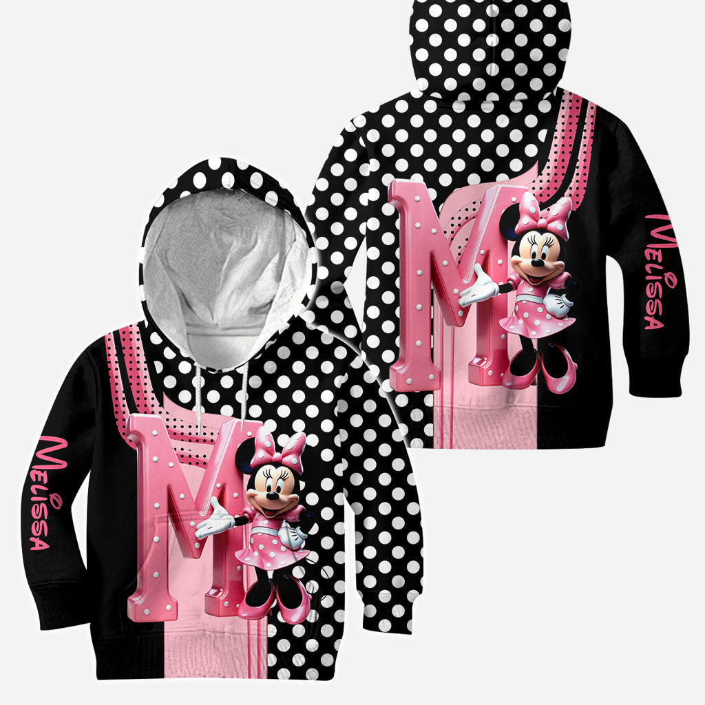 Personalized Pink Mouse Hoodie & Leggings Set for Girls Hoodie & Leggings GradoCreations