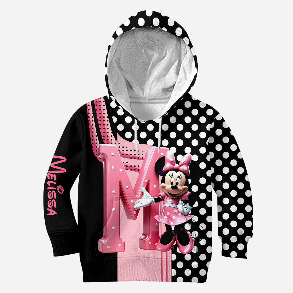 Personalized Pink Mouse Hoodie & Leggings Set for Girls Hoodie & Leggings GradoCreations
