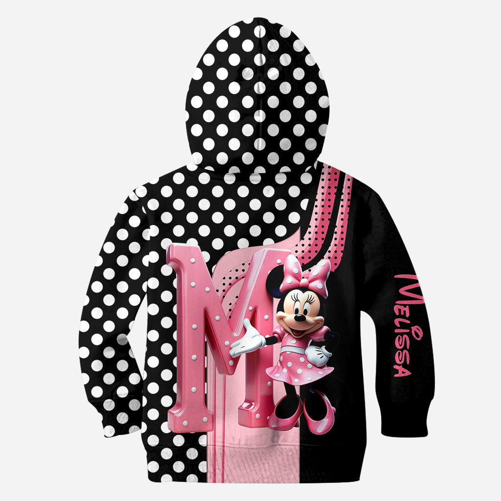 Personalized Pink Mouse Hoodie & Leggings Set for Girls Hoodie & Leggings GradoCreations
