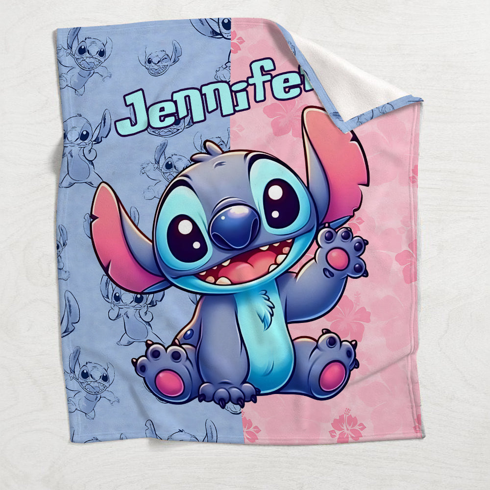 Personalized Ohana Blanket with Stitch Design for Kids | GradoCreations Blanket GradoCreations