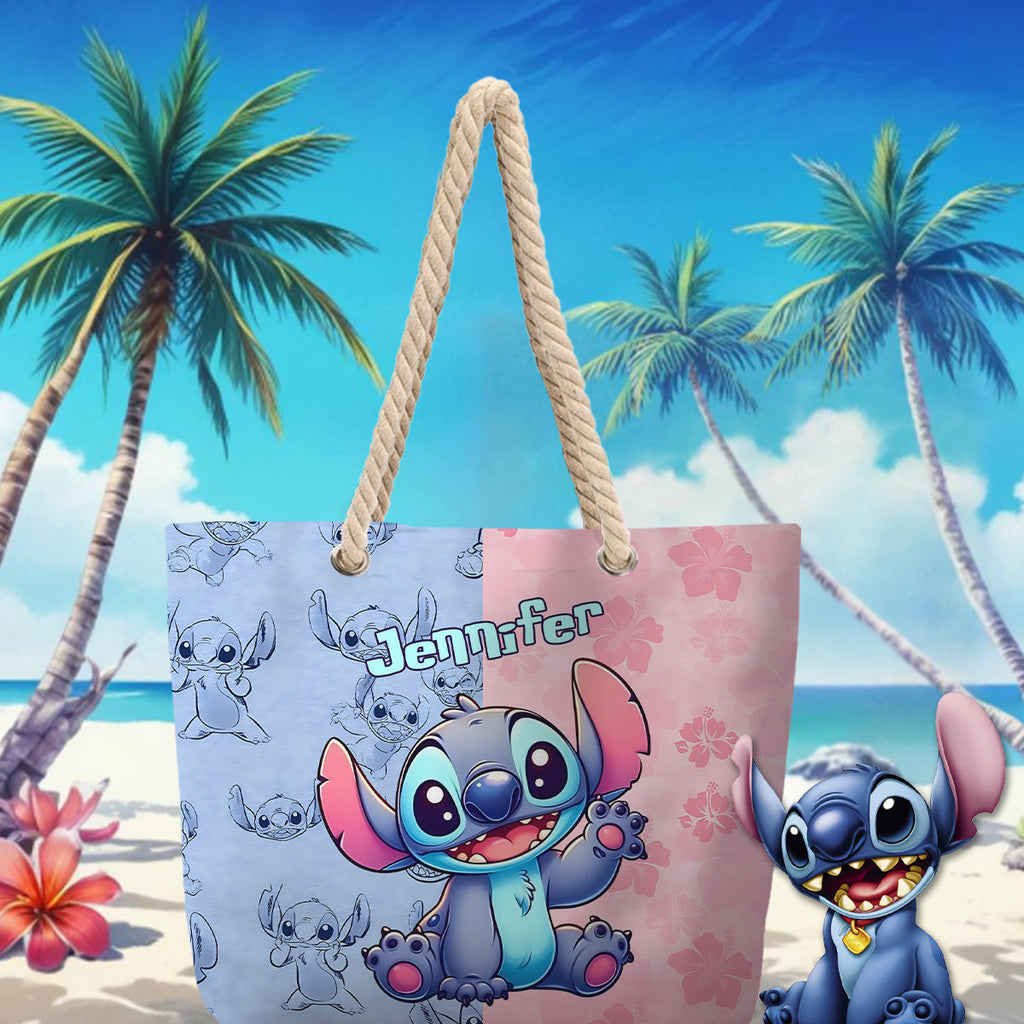 Personalized Ohana Beach Bag Custom Name Canvas Tote Beach Bag GradoCreations