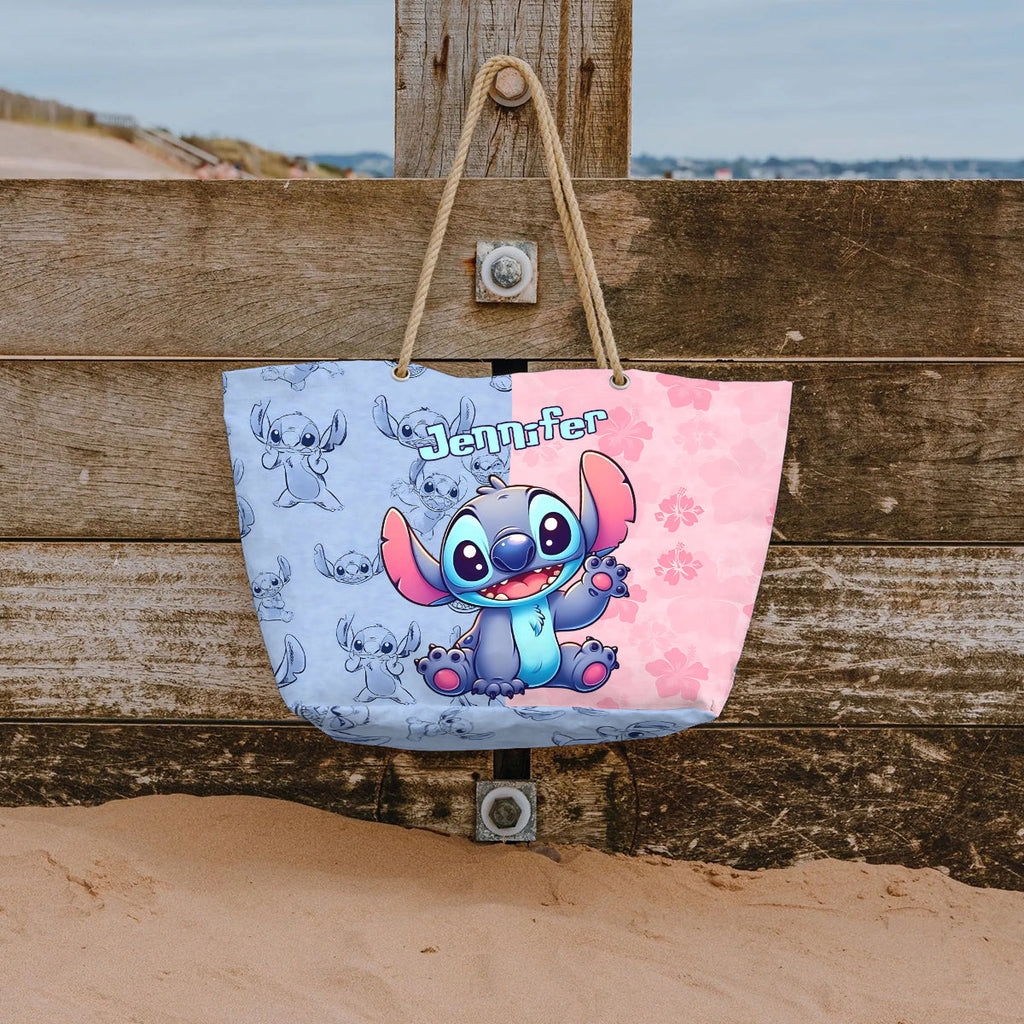 Personalized Ohana Beach Bag Custom Name Canvas Tote Beach Bag GradoCreations