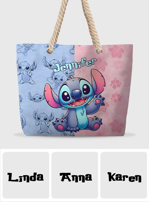 Personalized Ohana Beach Bag Custom Name Canvas Tote Beach Bag GradoCreations