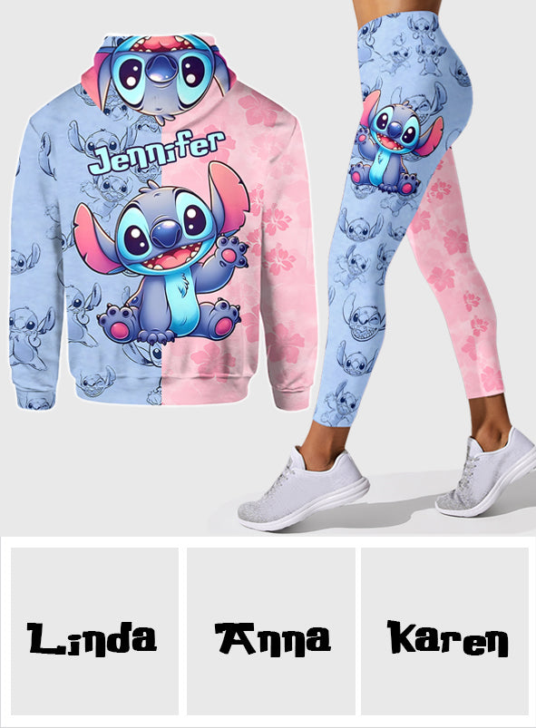 Personalized Ohana Hoodie and Leggings Set for Kids - Custom Name Gift Hoodie & Leggings GradoCreations