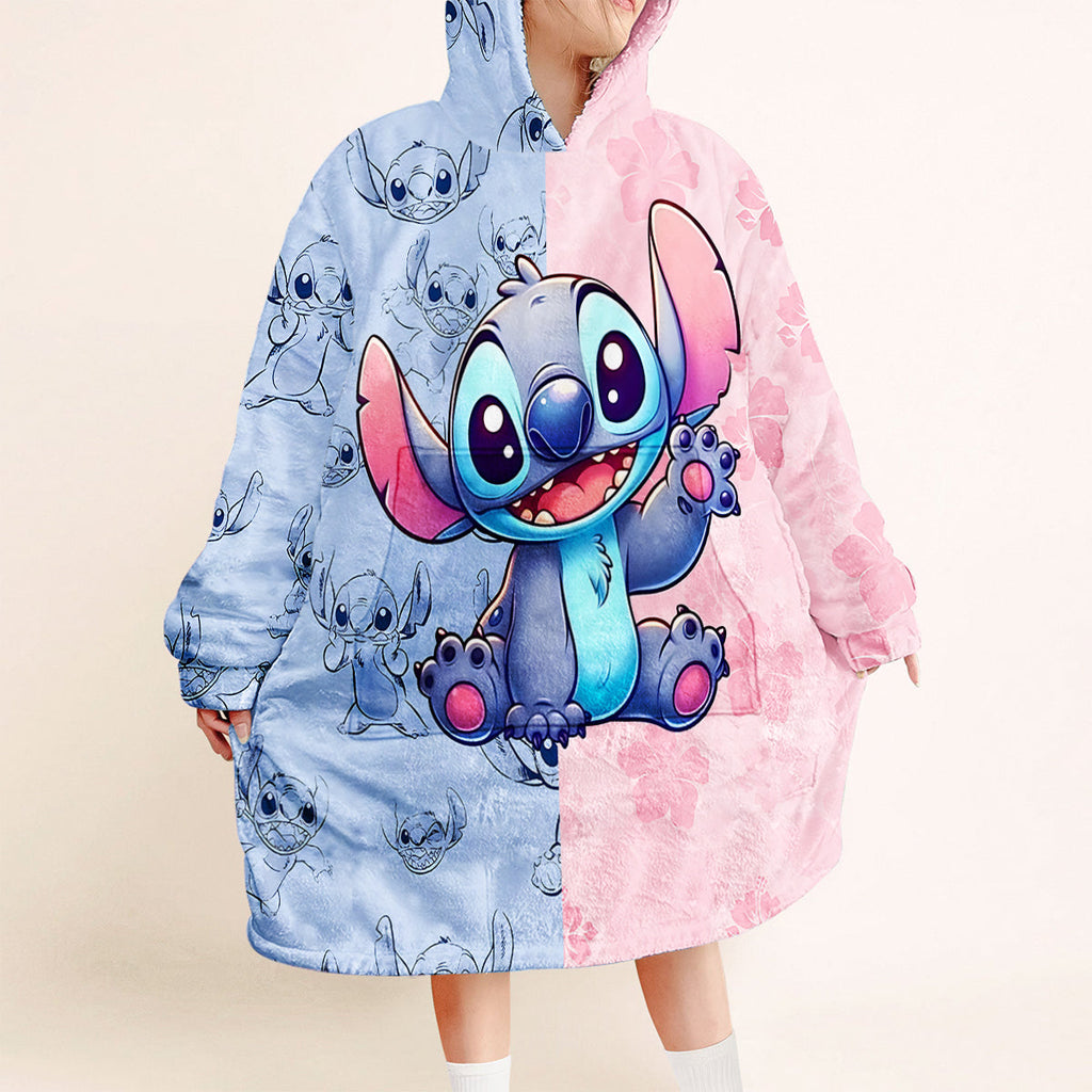 Personalized Ohana Blanket Hoodie Custom Name Gift for Kids Blanket Hoodie GradoCreations