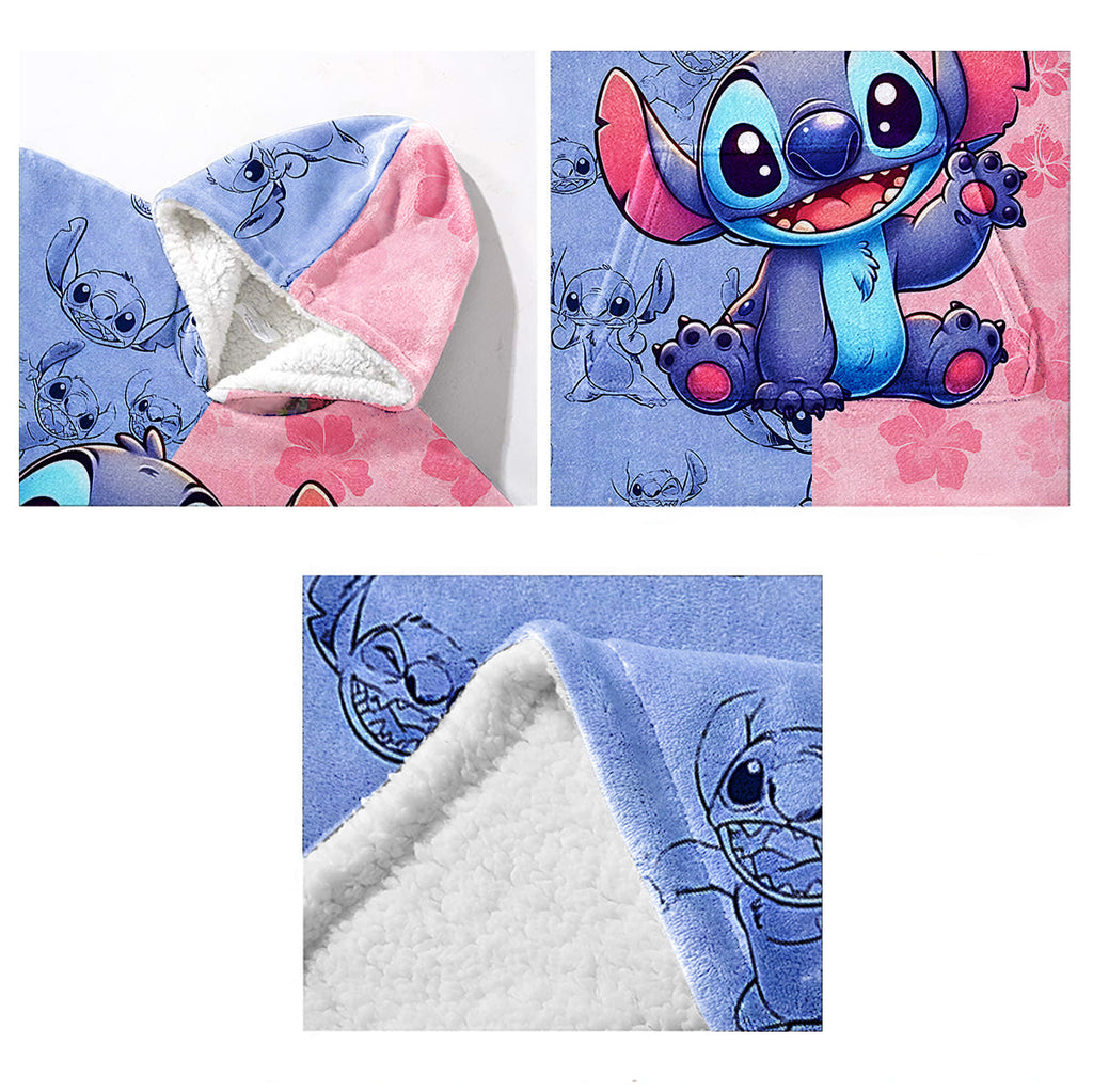 Personalized Ohana Blanket Hoodie Custom Name Gift for Kids Blanket Hoodie GradoCreations