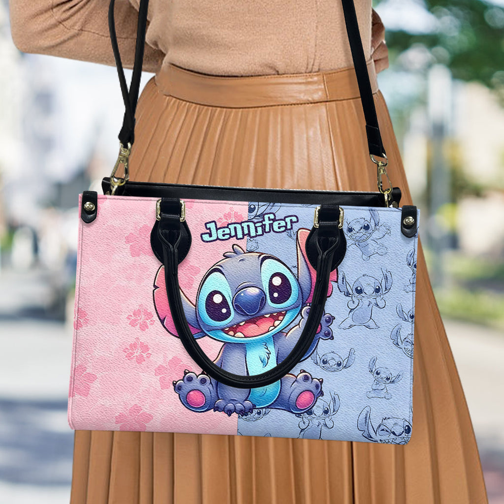 Personalized Ohana Leather Handbag with Name Gift for Her Leather Handbag 2 GradoCreations