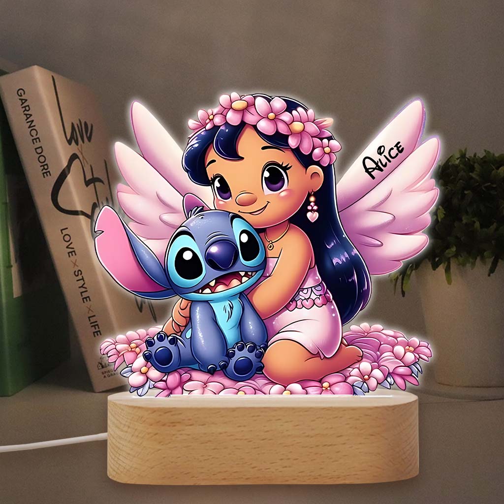 Personalized Ohana Shaped Plaque Light Base for Friends & Family Shaped Plaque Light Base GradoCreations