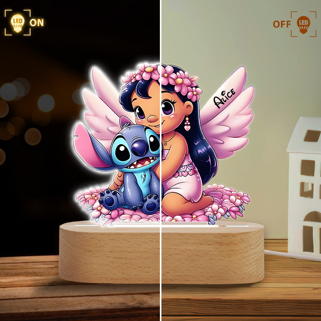 Personalized Ohana Shaped Plaque Light Base for Friends & Family Shaped Plaque Light Base GradoCreations