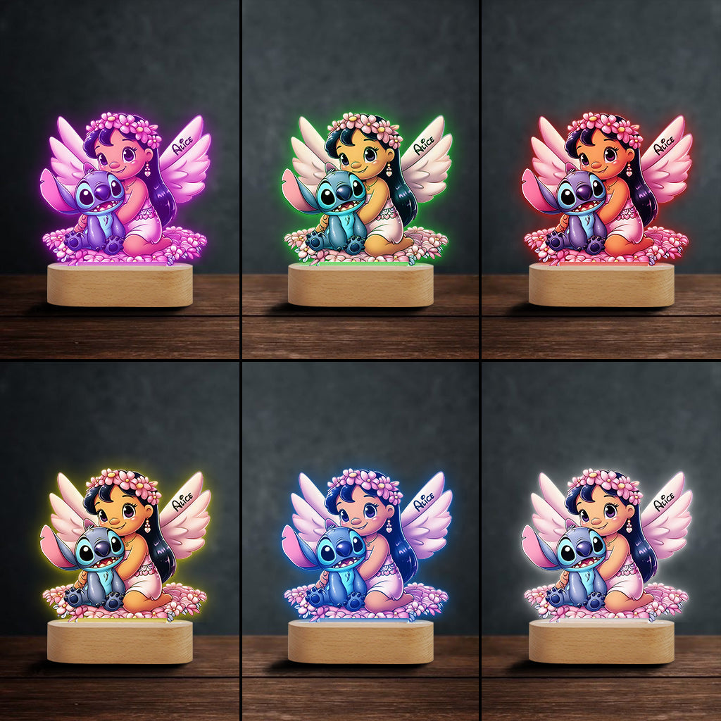 Personalized Ohana Shaped Plaque Light Base for Friends & Family Shaped Plaque Light Base GradoCreations