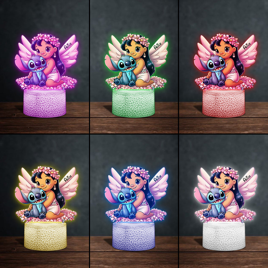 Personalized Ohana Shaped Plaque Light Base for Friends & Family Shaped Plaque Light Base GradoCreations