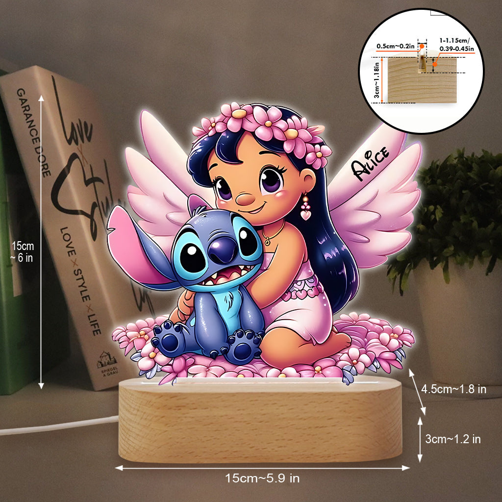 Personalized Ohana Shaped Plaque Light Base for Friends & Family Shaped Plaque Light Base GradoCreations