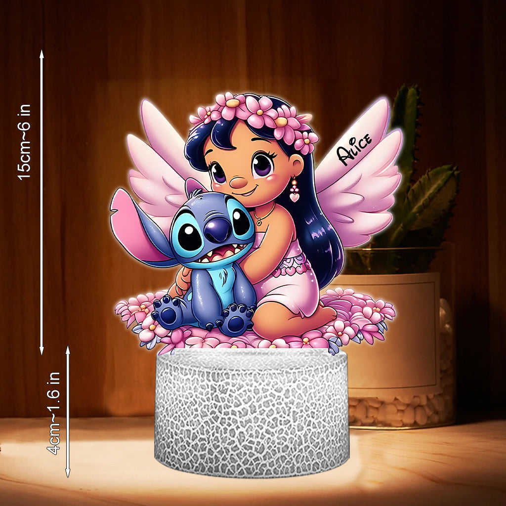 Personalized Ohana Shaped Plaque Light Base for Friends & Family Shaped Plaque Light Base GradoCreations