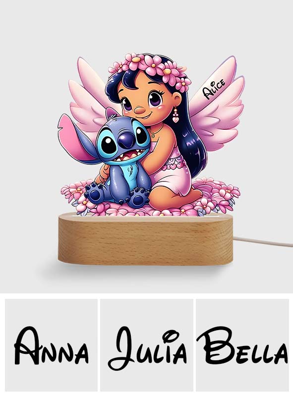 Personalized Ohana Shaped Plaque Light Base for Friends & Family Shaped Plaque Light Base GradoCreations