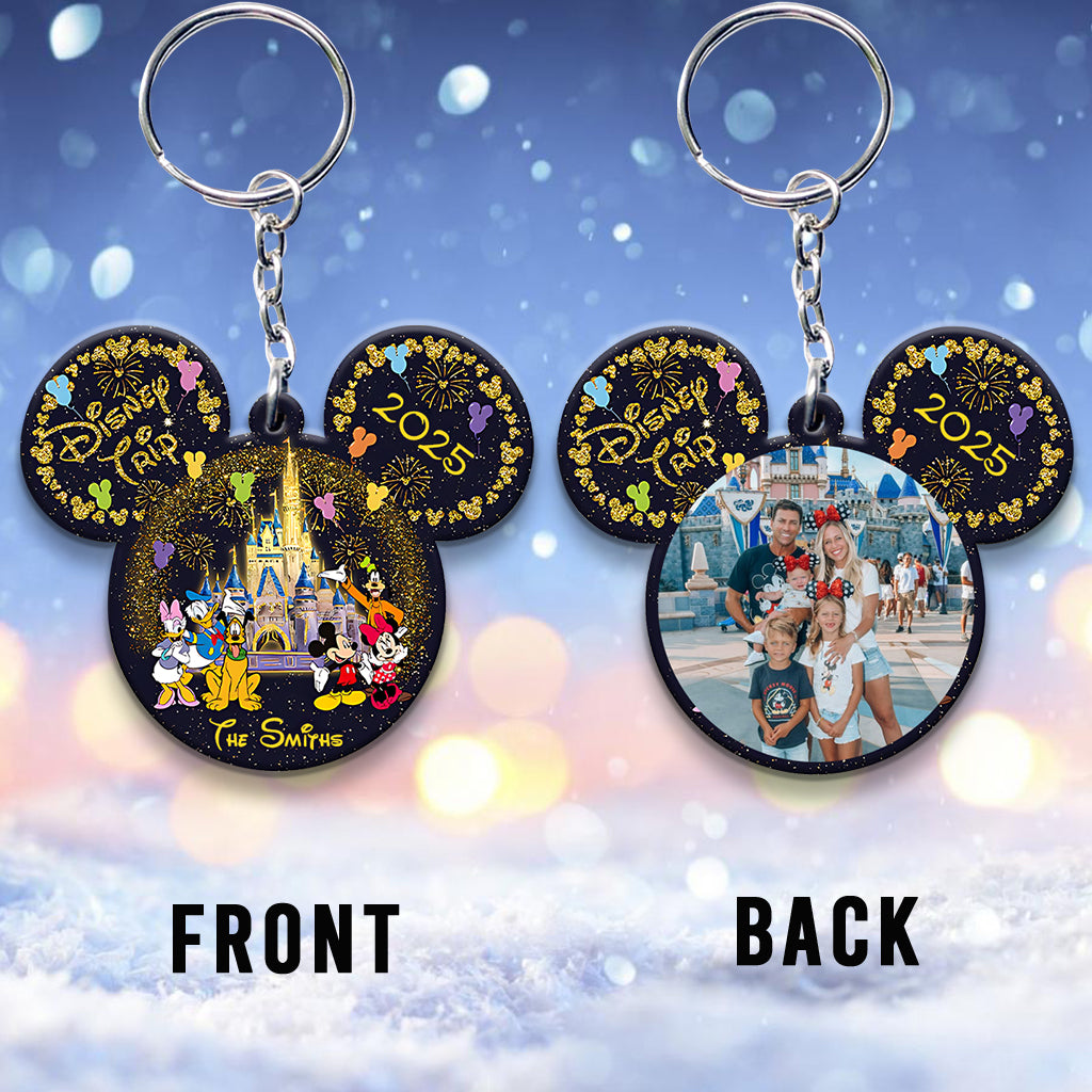 Personalized Photo Keychain Disney Trip Gift for Family Keychain GradoCreations