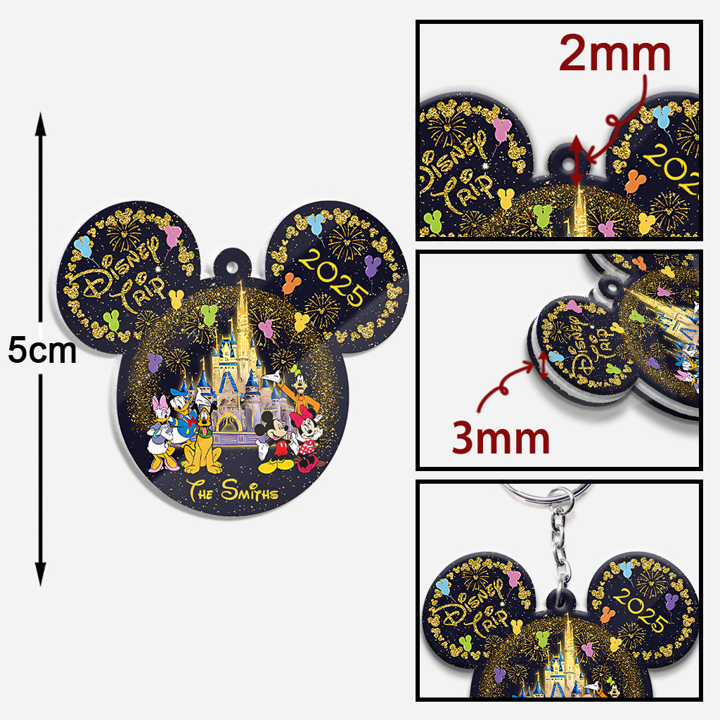 Personalized Photo Keychain Disney Trip Gift for Family Keychain GradoCreations