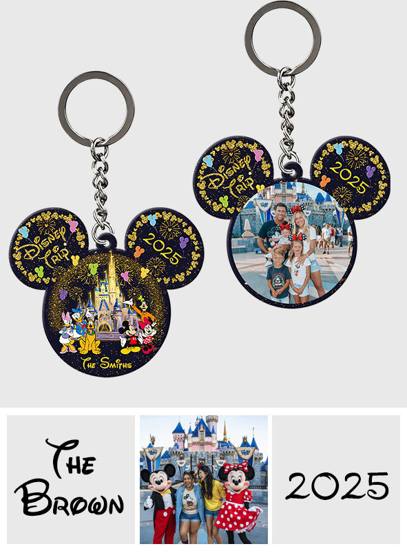 Personalized Photo Keychain Disney Trip Gift for Family Keychain GradoCreations
