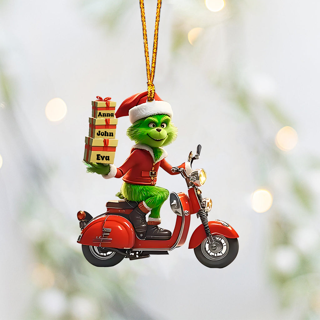 Personalized Grinch Christmas Ornament Custom Name Gift Ornament GradoCreations