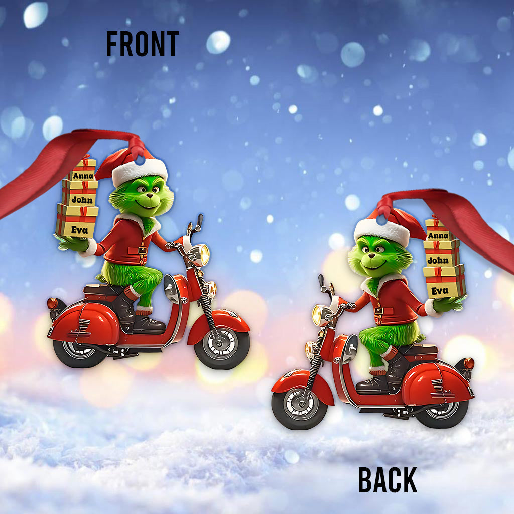 Personalized Grinch Christmas Ornament Custom Name Gift Ornament GradoCreations