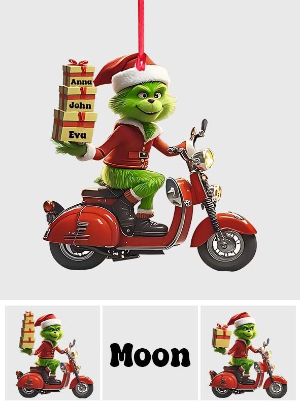 Personalized Grinch Christmas Ornament Custom Name Gift Ornament GradoCreations