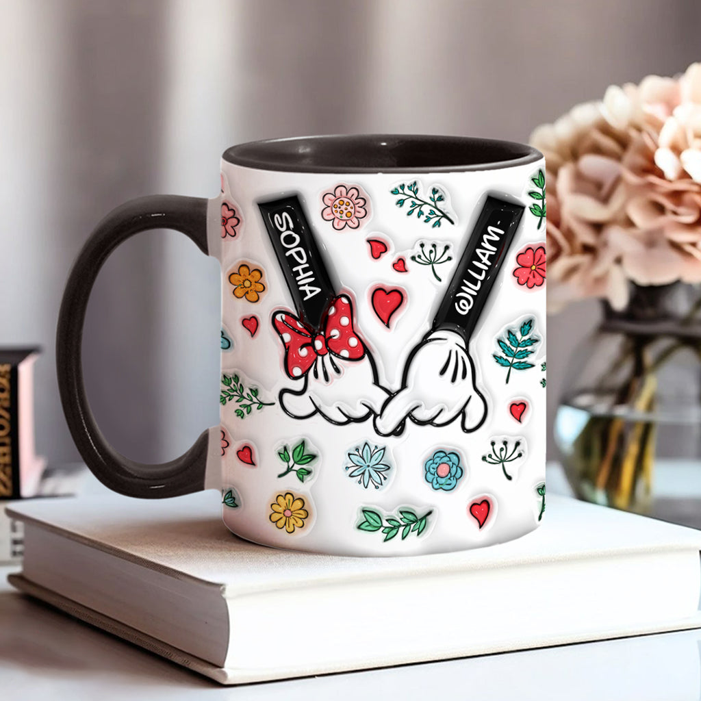 Personalized You & Me Accent Mug Custom Names Gift for Couple Accent Mug GradoCreations