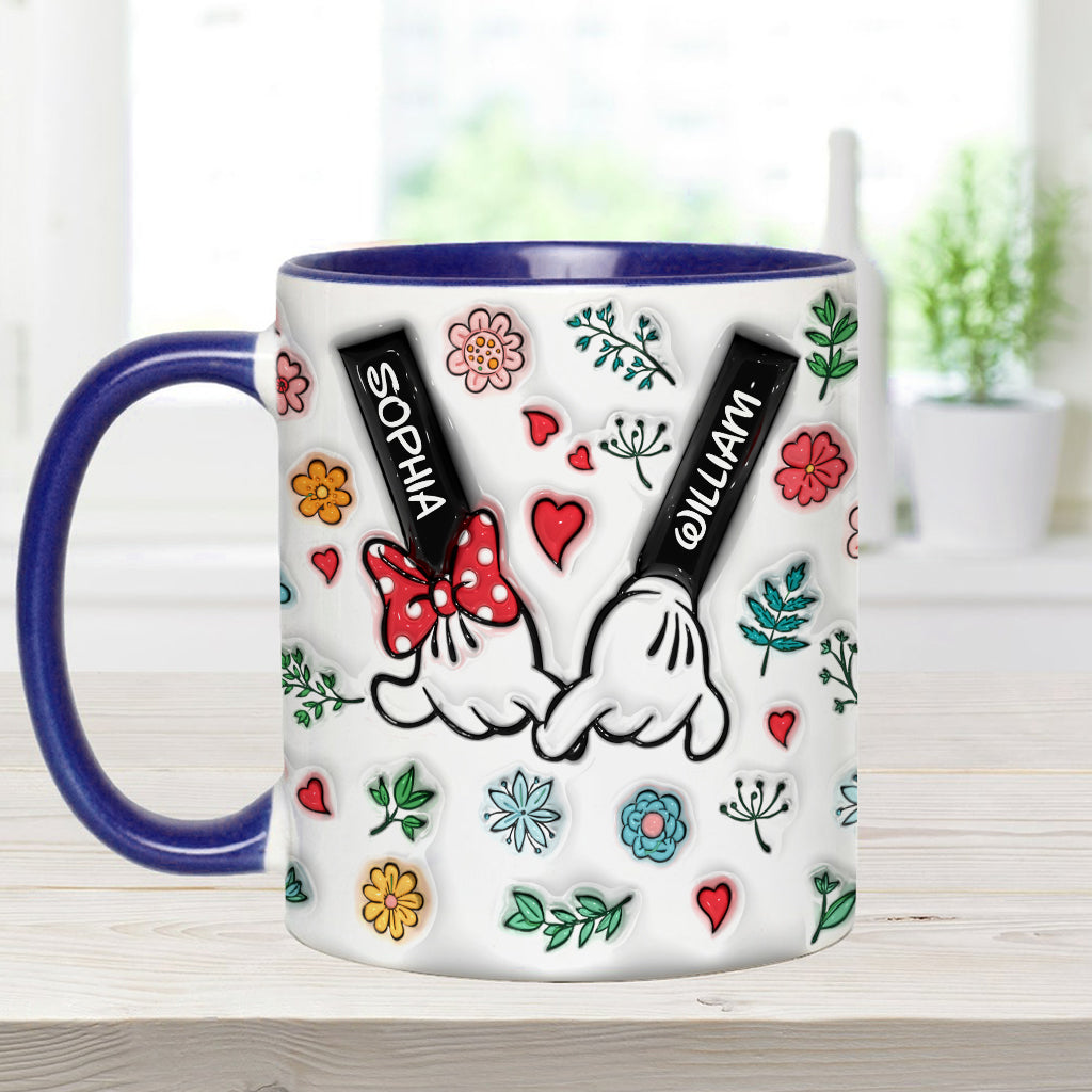 Personalized You & Me Accent Mug Custom Names Gift for Couple Accent Mug GradoCreations