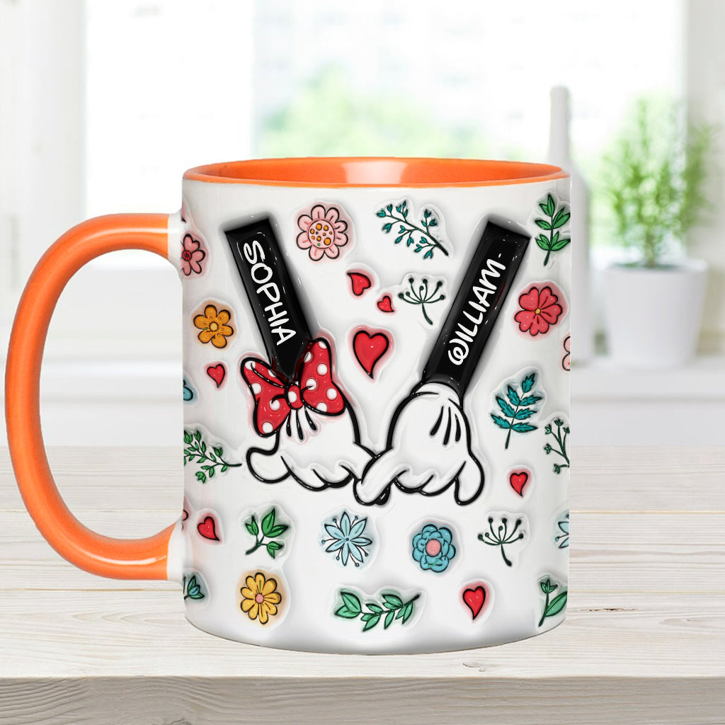 Personalized You & Me Accent Mug Custom Names Gift for Couple Accent Mug GradoCreations