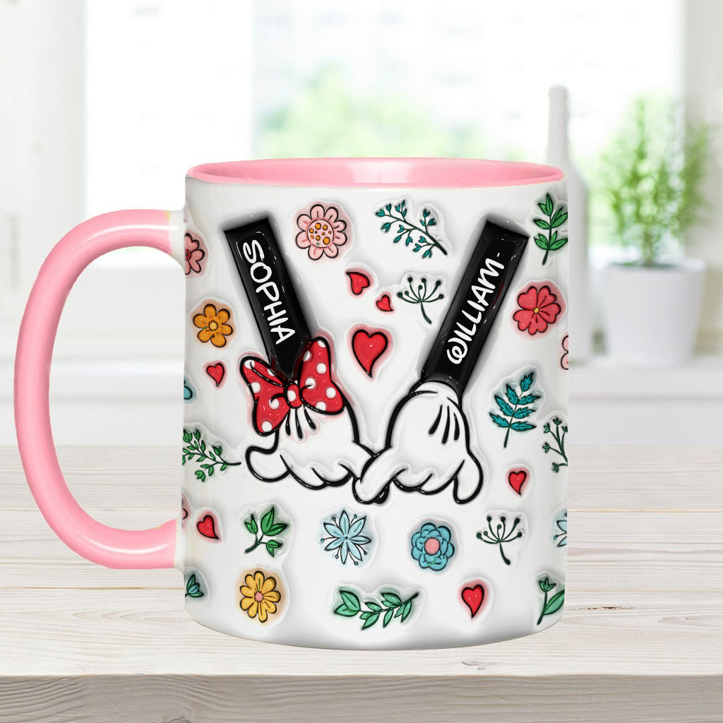Personalized You & Me Accent Mug Custom Names Gift for Couple Accent Mug GradoCreations