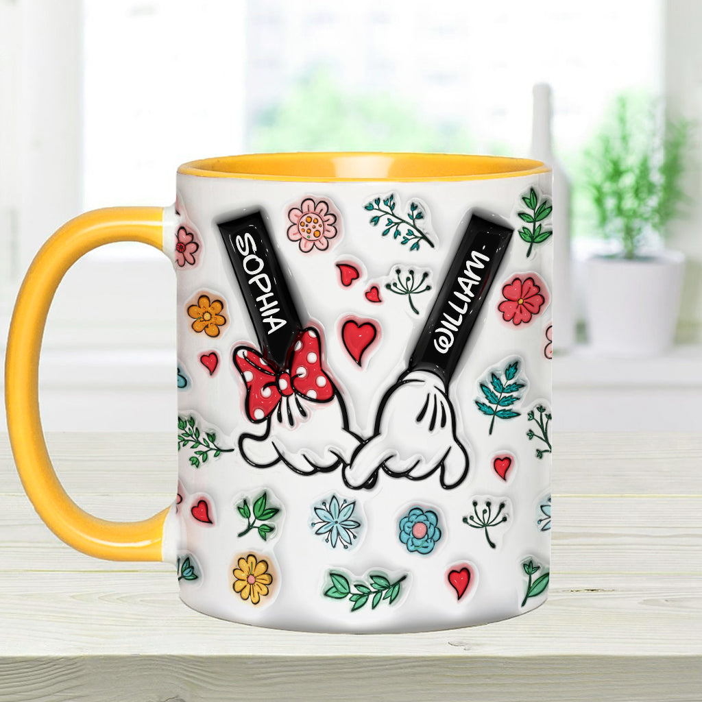 Personalized You & Me Accent Mug Custom Names Gift for Couple Accent Mug GradoCreations