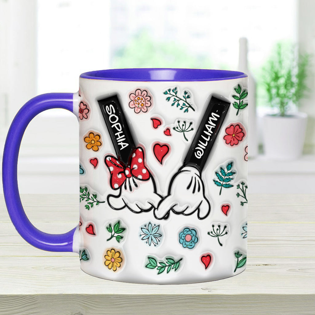 Personalized You & Me Accent Mug Custom Names Gift for Couple Accent Mug GradoCreations