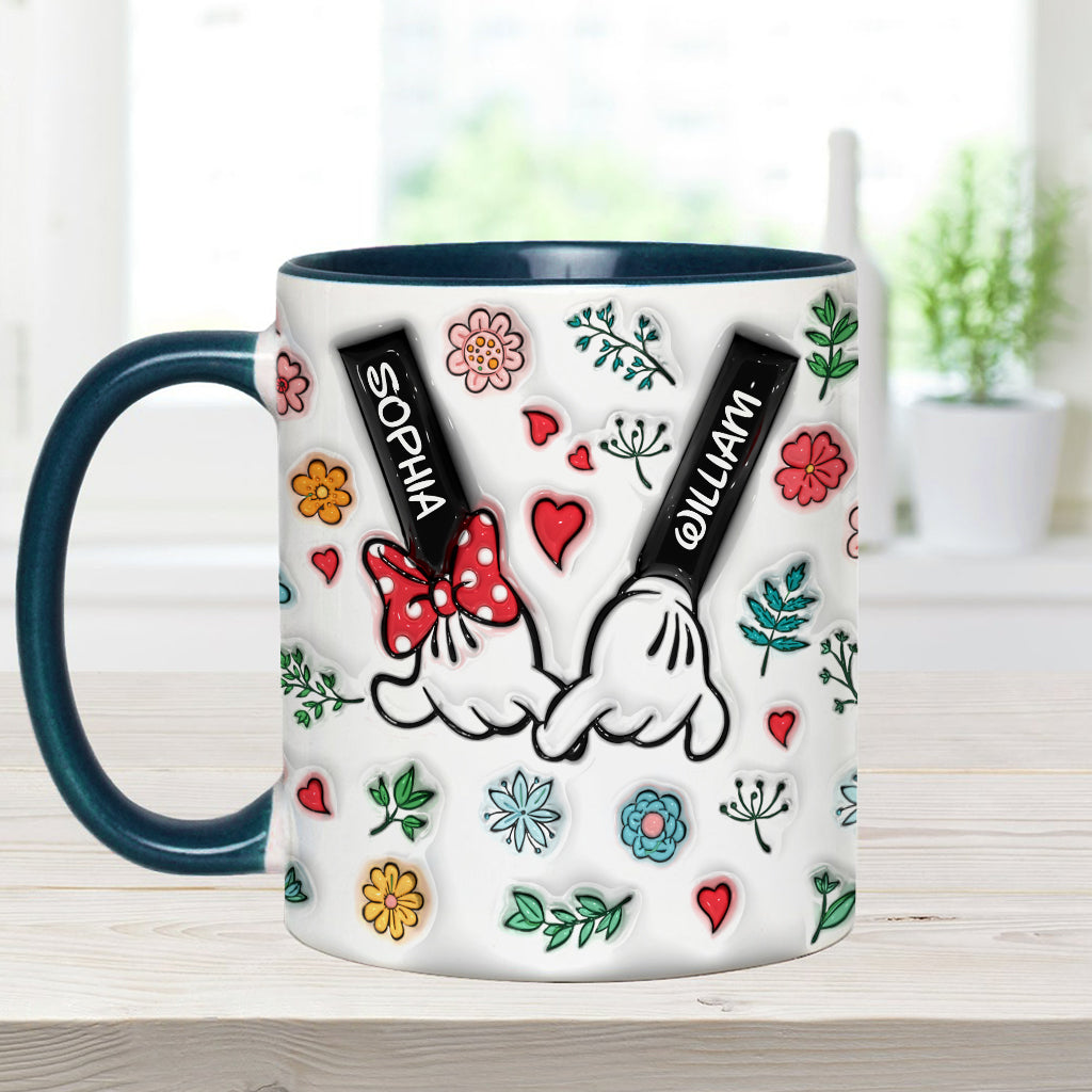 Personalized You & Me Accent Mug Custom Names Gift for Couple Accent Mug GradoCreations