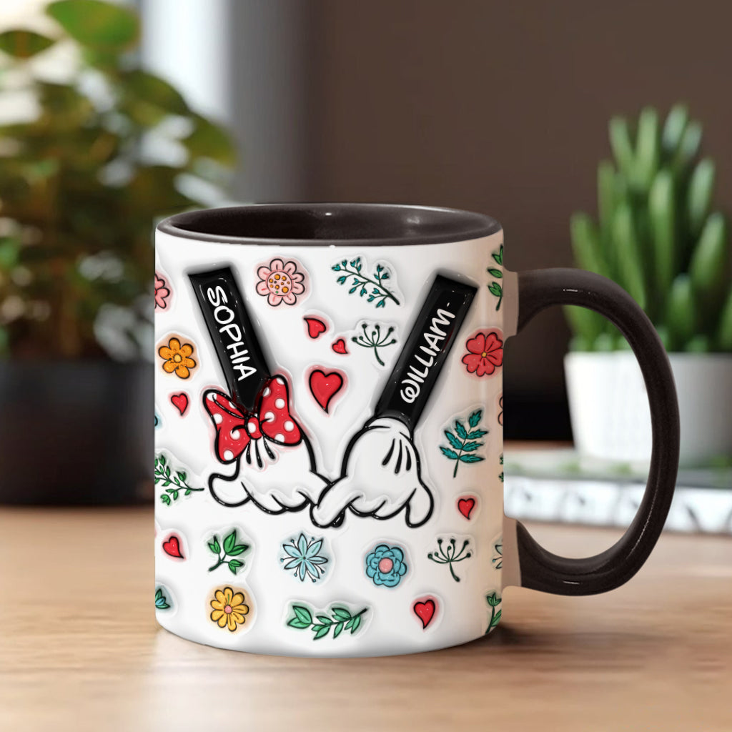 Personalized You & Me Accent Mug Custom Names Gift for Couple Accent Mug GradoCreations