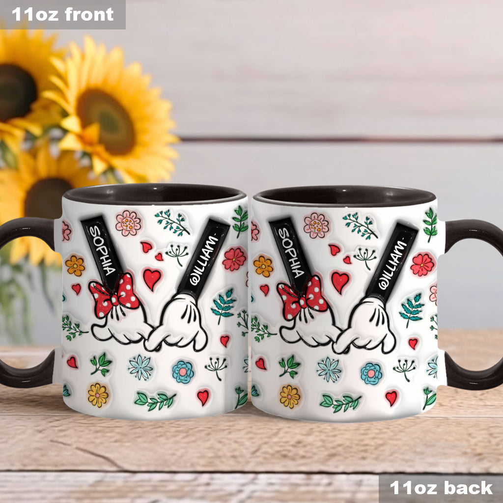 Personalized You & Me Accent Mug Custom Names Gift for Couple Accent Mug GradoCreations