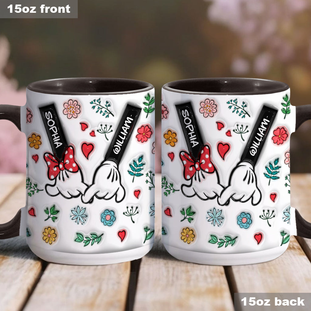 Personalized You & Me Accent Mug Custom Names Gift for Couple Accent Mug GradoCreations