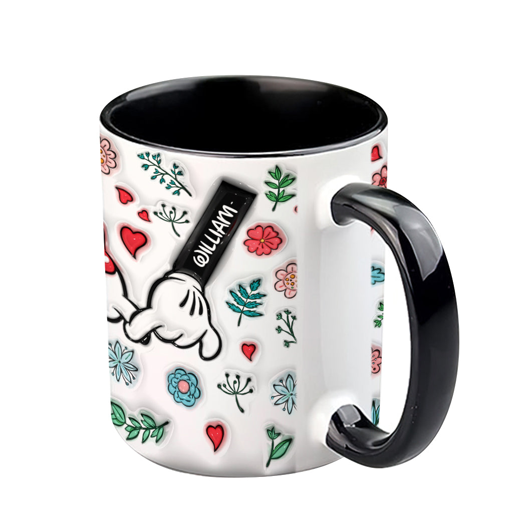 Personalized You & Me Accent Mug Custom Names Gift for Couple Accent Mug GradoCreations