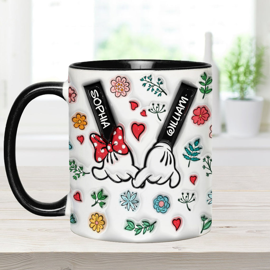 Personalized You & Me Accent Mug Custom Names Gift for Couple Accent Mug GradoCreations