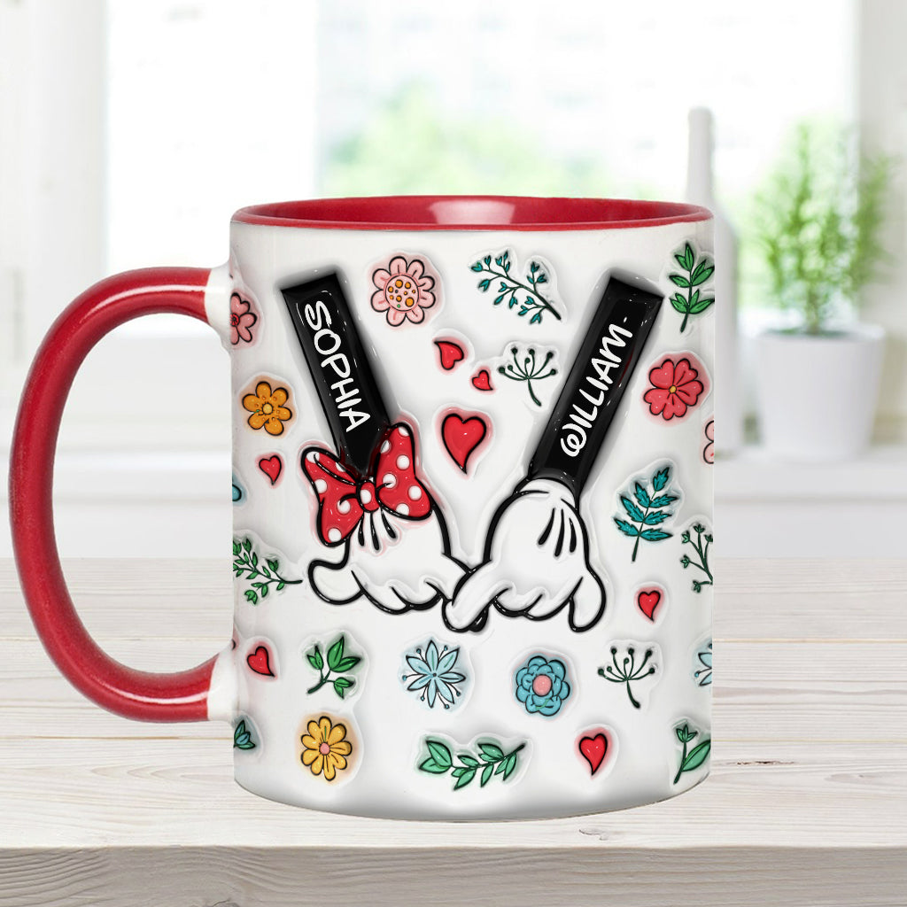 Personalized You & Me Accent Mug Custom Names Gift for Couple Accent Mug GradoCreations