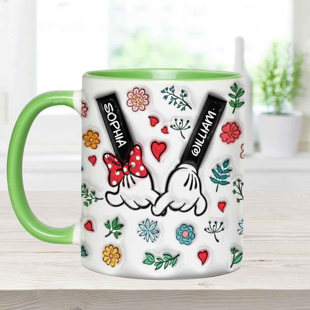 Personalized You & Me Accent Mug Custom Names Gift for Couple Accent Mug GradoCreations